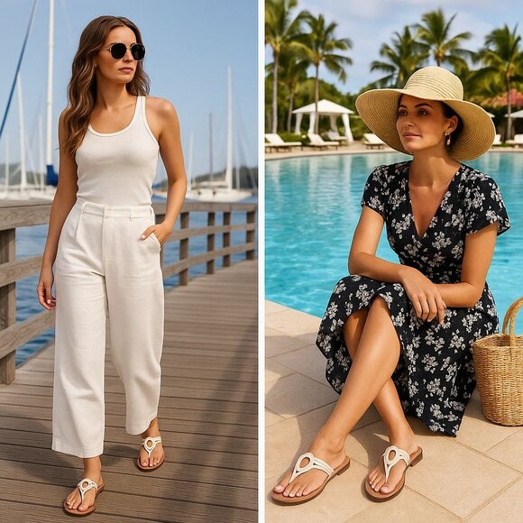 Bernardo Beige Women Sandals 7.5M Minimalist Resort Boho Coastal Granddaughter - Picture 1 of 10